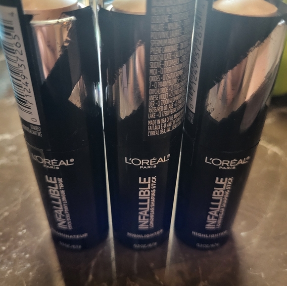 3pcs Loreal Infallible Longwear Shaping Stick Highlighter .3oz #42 Gold is Col - Picture 3 of 3